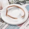 Ion Plating(IP) 304 Stainless Steel Hinged Bangles for Women BJEW-A011-20RG-3