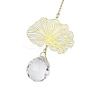 Brass Hollow Lotus Leaf Hanging Ornaments LS-HJEW-E012-03G-02-2