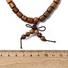 Wood Round Beads Wrap Bracelets LS-BJEW-U041-02B-5