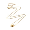 304 Stainless Steel Flower Pendant Necklaces NJEW-N055-05G-2
