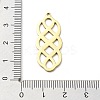 304 Stainless Steel Pendants STAS-D036-08G-3