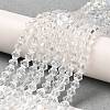 Transparent Electroplate Glass Beads Strands EGLA-A039-T4mm-B13-4