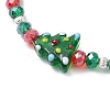 Christmas Tree Glass Beaded Stretch Bracelets BJEW-JB11187-3