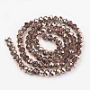 Electroplate Transparent Glass Beads Strands EGLA-A034-T2mm-N14-2