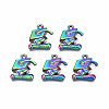 Rainbow Color Alloy Pendants PALLOY-N163-108-NR-1
