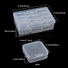 12Pcs Square Plastic Organizer Beads Storage Containers CON-YW0001-35-4