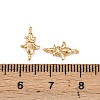 Brass Fleur De Lis Connector Charms X-KK-H524-04G-3