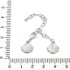 Cross Brass Micro Pave Cubic Zirconia Chain Extender KK-Z084-05P-3