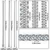 30Pcs 3 Styles Carbon Steel Spiral Corset Boning Stay FIND-GF0005-98-2