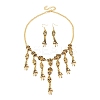 Halloween Tibetan Style Alloy Bib Necklaces & Dangle Earring Sets SJEW-P006-02AG-2