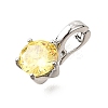 Brass Micro Pave Cubic Zirconia Charms KK-D356-05B-P-2
