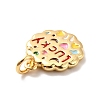Rack Plating Brass Micro Pave Cubic Zirconia Pendants KK-M230-36G-4