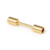 Brass Screw Clasps KK-G395-01G-1