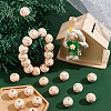 50Pcs Natural Wood European Beads WOOD-OC0003-60-5