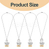 8Pcs 4 Style 304 Stainless Steel Cable Chain Necklace Making NJEW-TAC0053-3