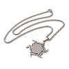 Non-Tarnish 201 Stainless Steel Sun with Knot Pendant Necklaces NJEW-P293-07P-3