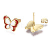 Brass Micro Pave Cubic Zirconia Stud Earrings EJEW-T014-51G-NF-4
