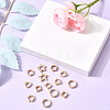 180Pcs 6 Styles 2-Hole CCB Plastic Beads Frame CCB-SP0001-10G-7