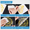 AHADERMAKER 9 Sheets 9 Colors  Sun Flower Adhesive Paper Stickers STIC-GA0001-10-3