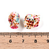 Spray Painted Resin Beads Strands RESI-N041-01A-4
