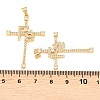 Brass Micro Pave Cubic Zirconia Pendants KK-C162-064G-3