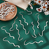 30Pcs Zinc Alloy Wavy Bookmarks FIND-ME0002-19-4