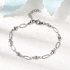 304 Stainless Steel Link Bracelets BJEW-A044-03C-P-1