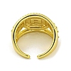 Brass Micro Pave Cubic Zirconia Cuff Rings for Women RJEW-E294-04G-02-3