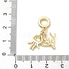 Brass Micro Pave Clear Cubic Zirconia European Dangle Charms KK-P345-46G-3