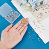 60Pcs 2 Colors Brass Peg Bails KK-PH0006-06-3