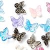 300Pcs Transparent Spray Painted Glass Charms GLAA-LS0001-02-4