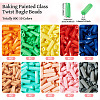 80G 10 Colors Baking Paint Glass Twist Bugle Beads SEED-TA0001-47-4