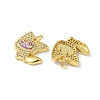 Brass Micro Pave Cubic Zirconia Pendants KK-A197-16G-2
