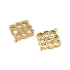 Rack Plating Brass Micro Pave Clear Cubic Zirconia Chinese Knot Links KK-S379-21G-2