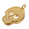 Brass Micro Pave Cubic Zirconia Pendants KK-U055-08G-03-2
