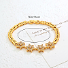 Brass Micro Pave Clear Cubic Zirconia Link Chain Bracelets for Women OO0305-4