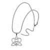 201 Stainless Steel Trinity Heart Pendant Box Chain Necklaces NJEW-M010-01p-2