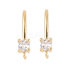 Rack Plating Brass Cubic Zirconia Earring Hooks KK-S374-05G-07-1