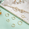8Pcs 4 Styles Brass Clear Cubic Zirconia Hoop Earrings EJEW-DR0001-02G-3
