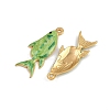 304 Stainless Steel Enamel Pendants STAS-P410-40C-03-2