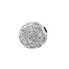 CZ Brass Micro Pave Grade AAA Clear Color Cubic Zirconia Round Beads KK-O065-6mm-05P-NR-1