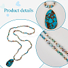 Dyed Synthetic Imperial Jasper Teardrop Pendant Necklaces NJEW-WH20816-003-5