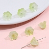 10Pcs Gradient Color Transparent Glass Bead Caps PW-WG464DA-25-1