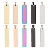 10Pcs 5 Colors PVD Vacuum Plating 304 Stainless Steel Pendants STAS-UN0018-33-1