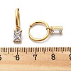 Ion Plating(IP) 304 Stainless Steel Micro Pave Cubic Zirconia Hoop Earrings STAS-R004-06G-02-5