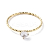 Ion Plating(IP) 304 Stainless Steel Textured Finger Ring RJEW-G298-09G-2