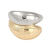 Teardrop Brass Open Cuff Rings for Women RJEW-S001-01GP-2