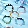 5Pcs Natural Mixed Gemstone Chips Beaded Stretch Bracelet Sets for Women BJEW-TA00557-1