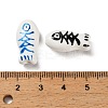 Handmade Printed Porcelain Beads PORC-H015-01-3
