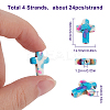 4 Strands Synthetic Turquoise Beads Strands G-SC0003-08-2